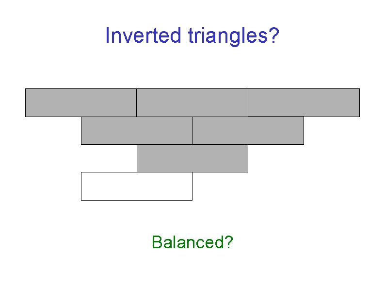 Inverted triangles? Balanced? 