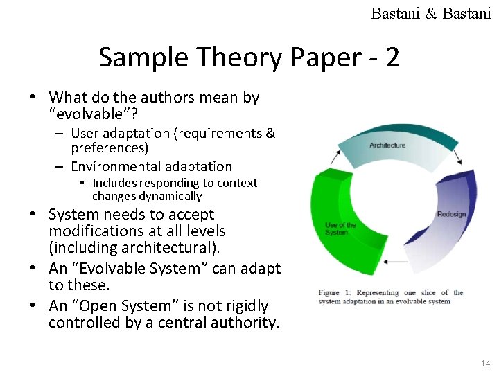 Bastani & Bastani Sample Theory Paper - 2 • What do the authors mean