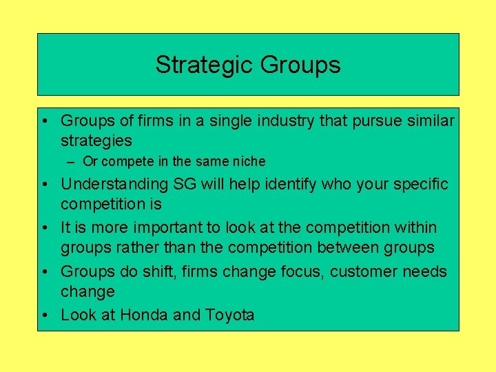 Chapter 2 The Competitive Environment Assessing Industry 