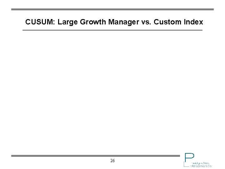 CUSUM: Large Growth Manager vs. Custom Index 26 