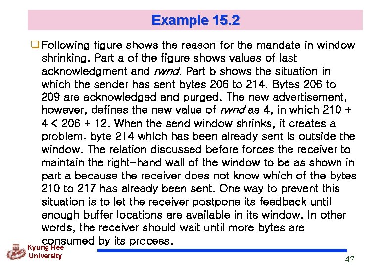 Example 15. 2 q Following figure shows the reason for the mandate in window