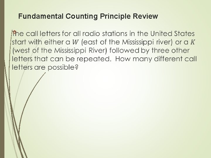 Fundamental Counting Principle Review 