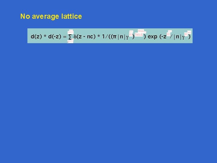 No average lattice No average lattice