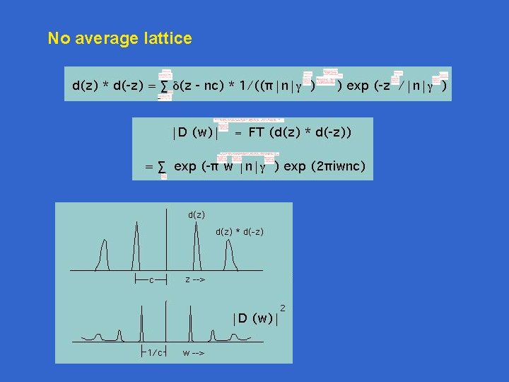 No average lattice No average lattice