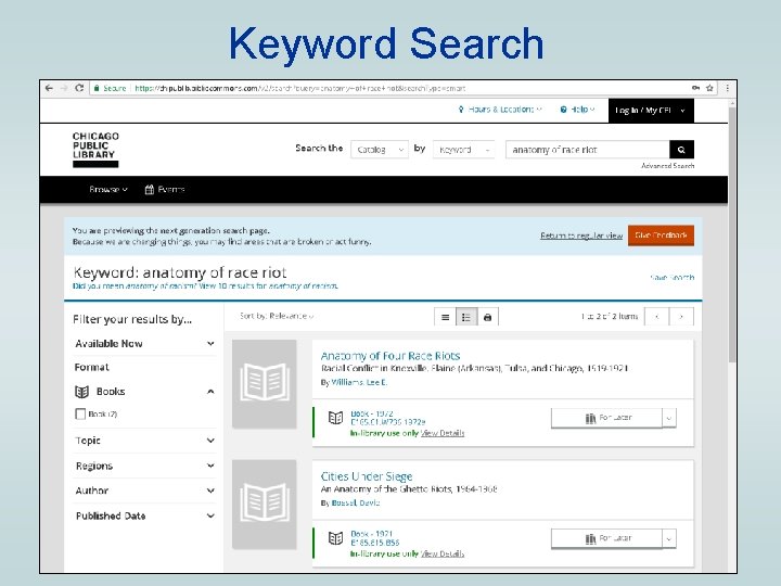 Keyword Search 