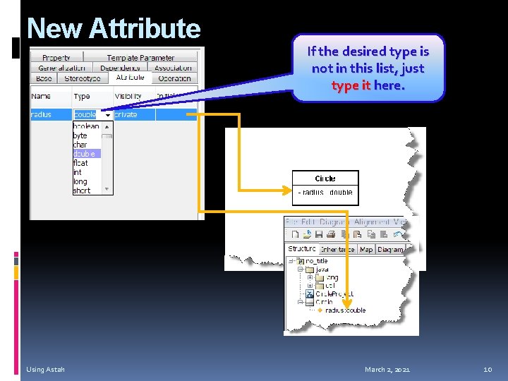 New Attribute Using Astah If the desired type is not in this list, just
