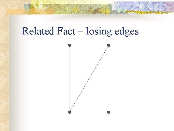 Related Fact – losing edges 