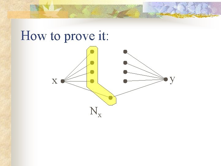 How to prove it: y x Nx How to prove it: y x Nx