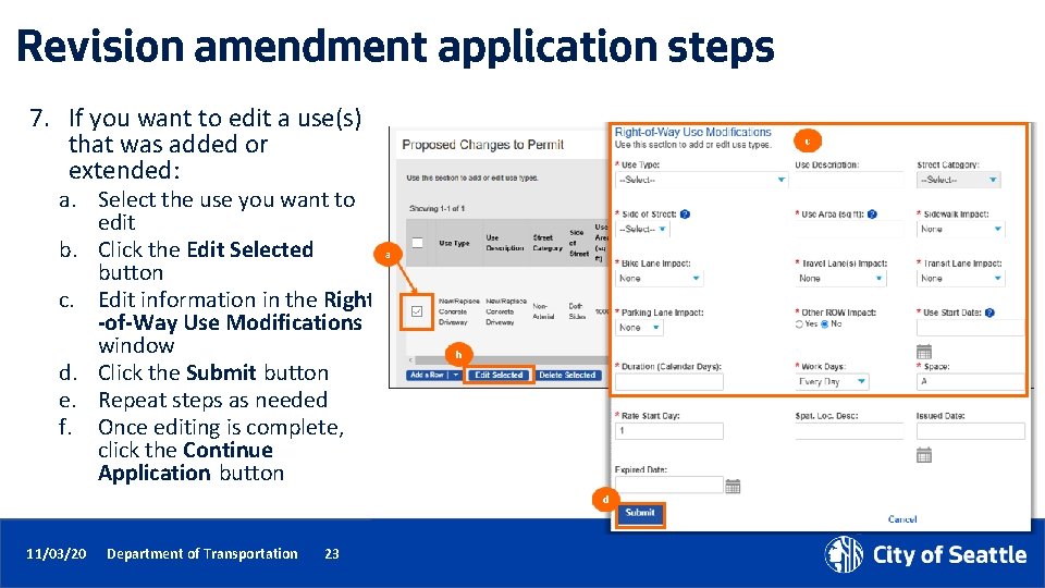 Revision amendment application steps 7. If you want to edit a use(s) that was