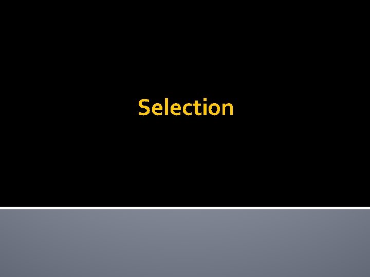 Selection 