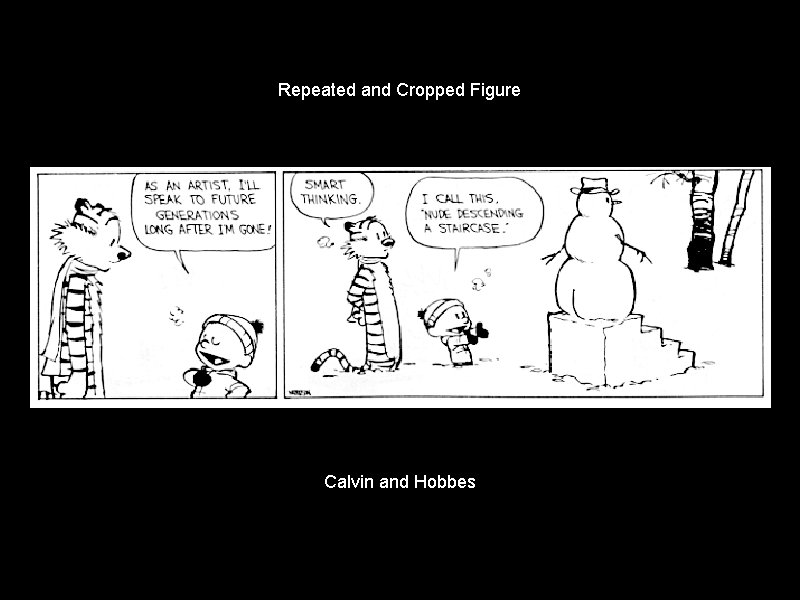 Repeated and Cropped Figure Calvin and Hobbes 