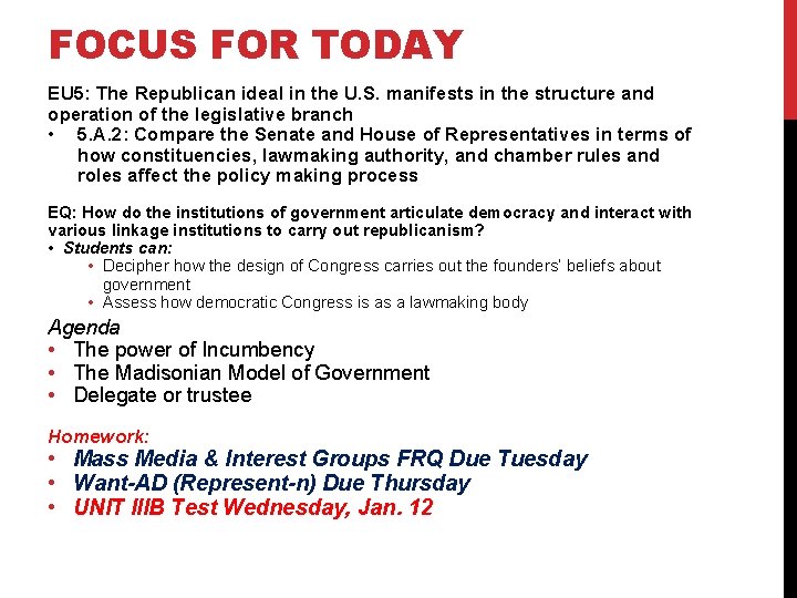 FOCUS FOR TODAY EU 5: The Republican ideal in the U. S. manifests in