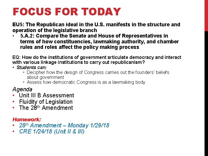 FOCUS FOR TODAY EU 5: The Republican ideal in the U. S. manifests in