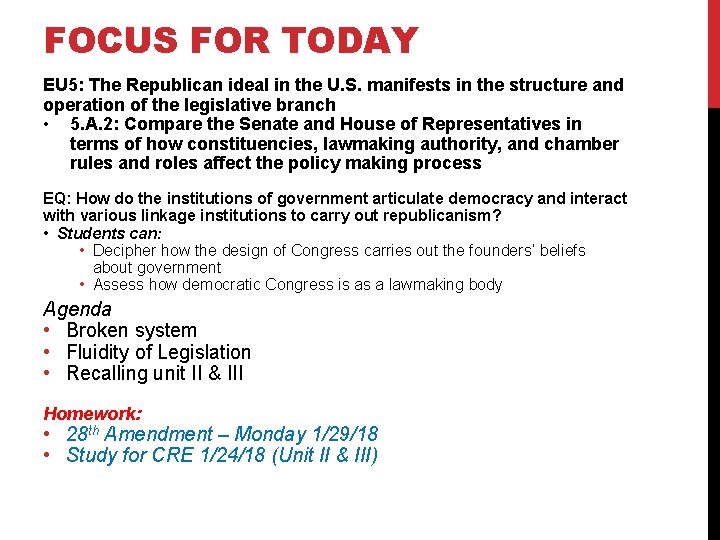 FOCUS FOR TODAY EU 5: The Republican ideal in the U. S. manifests in