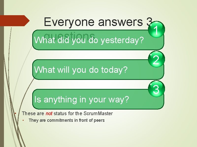 Everyone answers 3 1 questions What did you do yesterday? What will you do