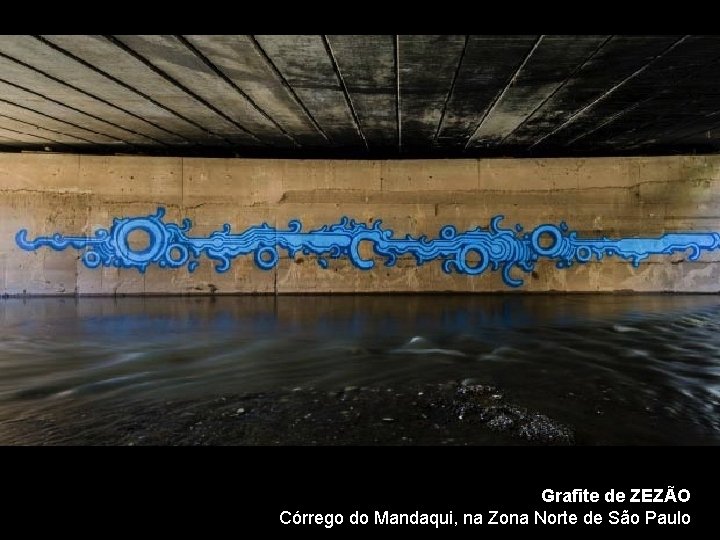 Grafite de ZEZÃO Córrego do Mandaqui, na Zona Norte de São Paulo 