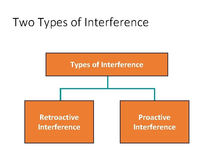 Two Types of Interference Retroactive Interference Proactive Interference 