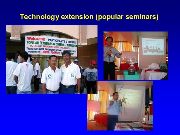 Technology extension (popular seminars) 