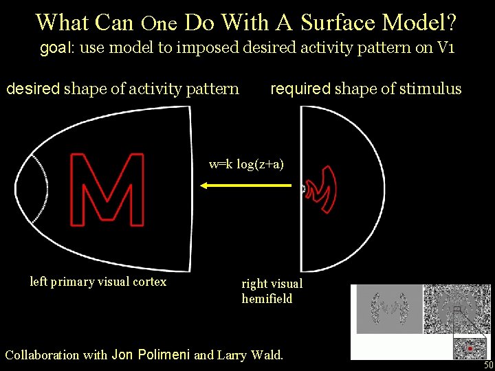 What Can One Do With A Surface Model? goal: use model to imposed desired