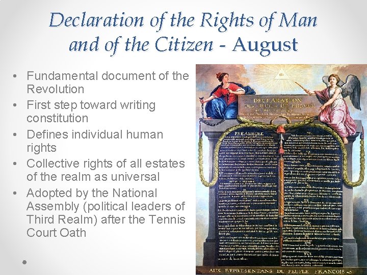 Declaration of the Rights of Man and of the Citizen - August • Fundamental