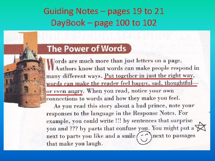 Guiding Notes – pages 19 to 21 Day. Book – page 100 to 102 Guiding Notes – pages 19 to 21 Day. Book – page 100 to 102