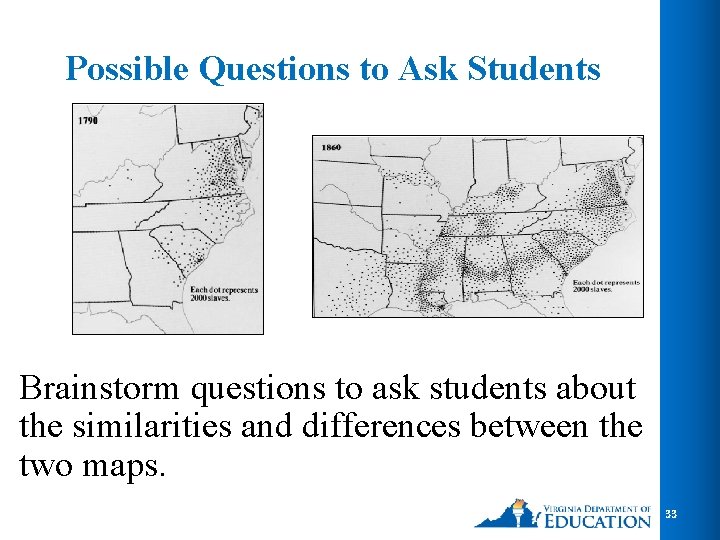 Possible Questions to Ask Students Brainstorm questions to ask students about the similarities and