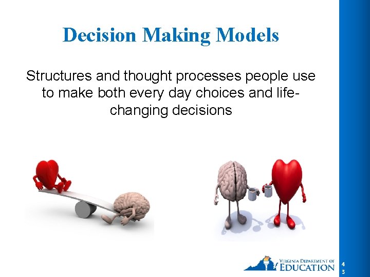 Decision Making Models Structures and thought processes people use to make both every day