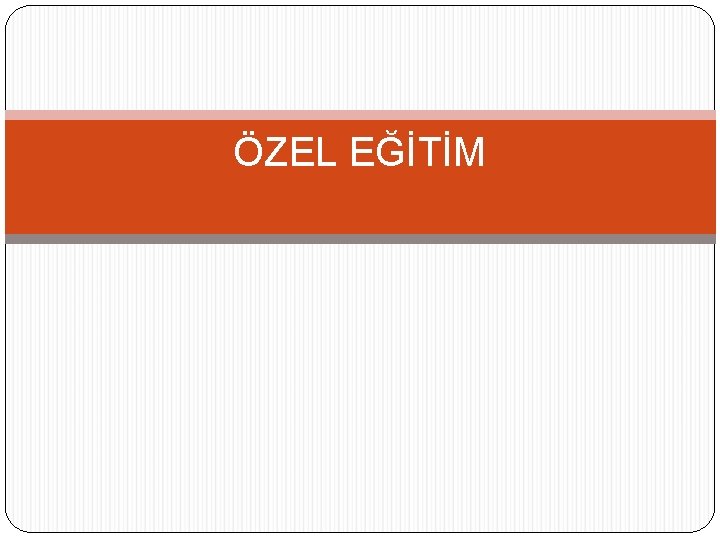 ÖZEL EĞİTİM 