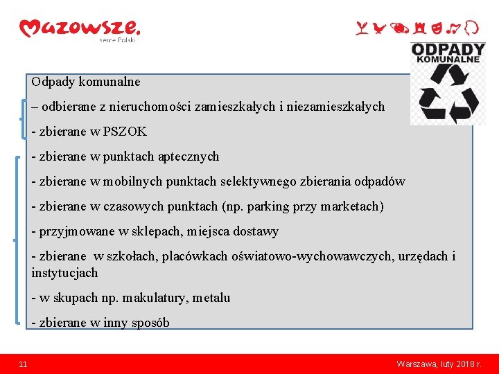 Odpady komunalne – odbierane z nieruchomości zamieszkałych i niezamieszkałych - zbierane w PSZOK -
