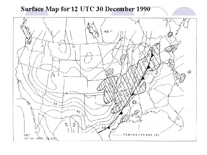 Surface Map for 12 UTC 30 December 1990 