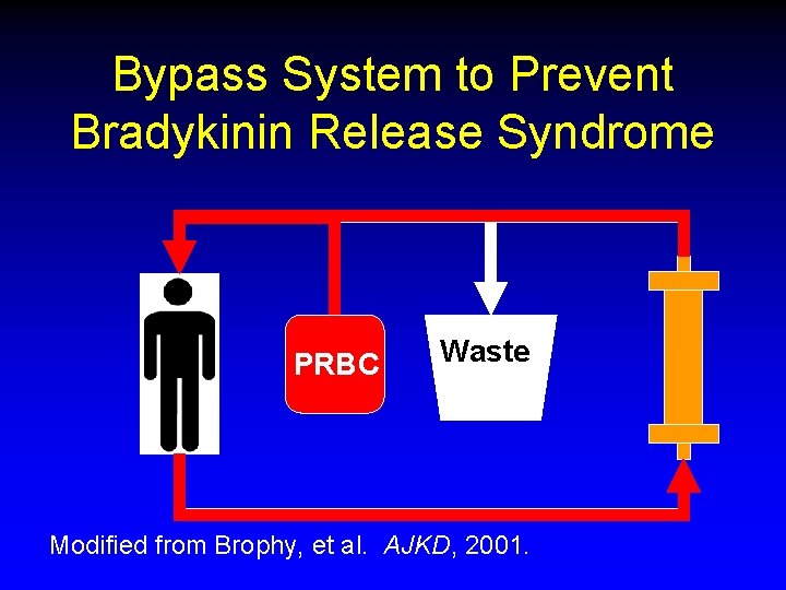 Bypass System to Prevent Bradykinin Release Syndrome PRBC Waste Modified from Brophy, et al. Bypass System to Prevent Bradykinin Release Syndrome PRBC Waste Modified from Brophy, et al.