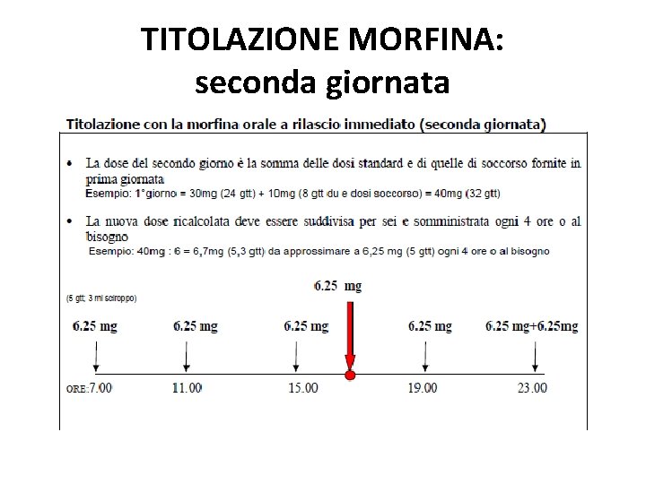 TITOLAZIONE MORFINA: seconda giornata 