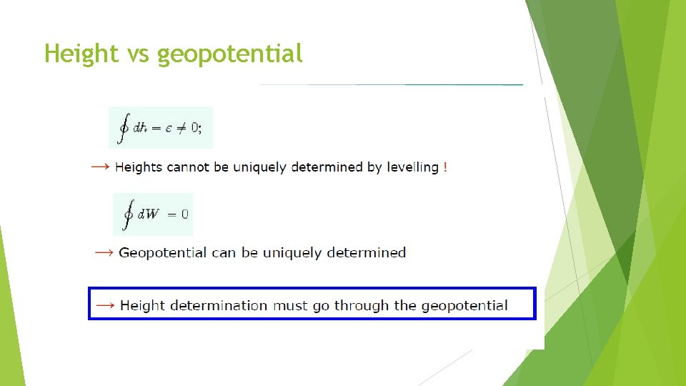 Height vs geopotential 