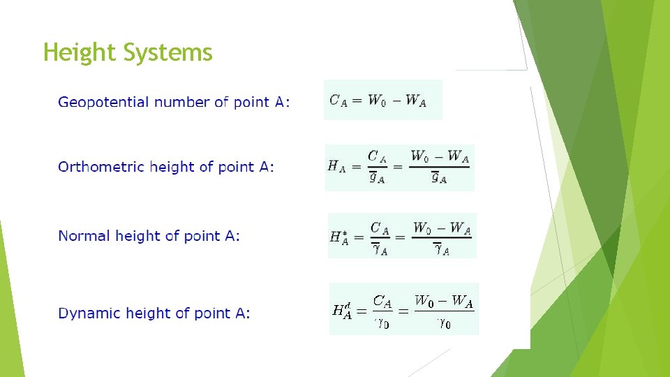 Height Systems 