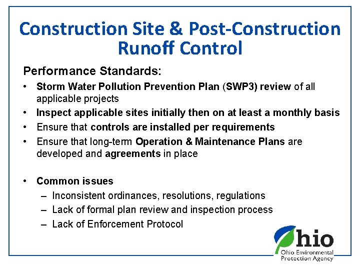 Municipal Separate Storm Sewer System MS 4 General