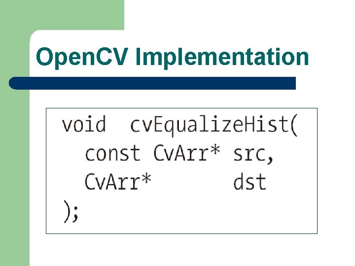 Open. CV Implementation 