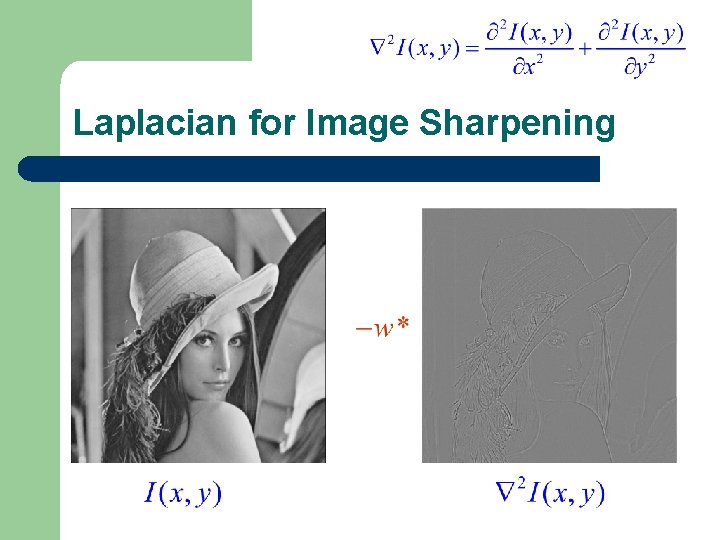 Laplacian for Image Sharpening 