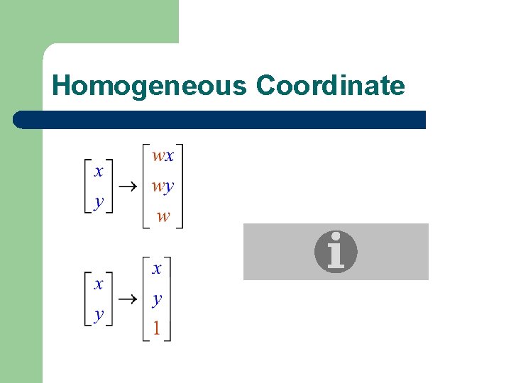Homogeneous Coordinate 