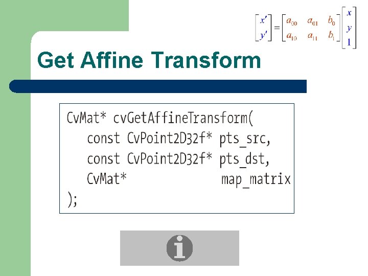 Get Affine Transform 
