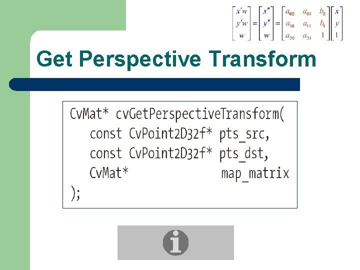 Get Perspective Transform 