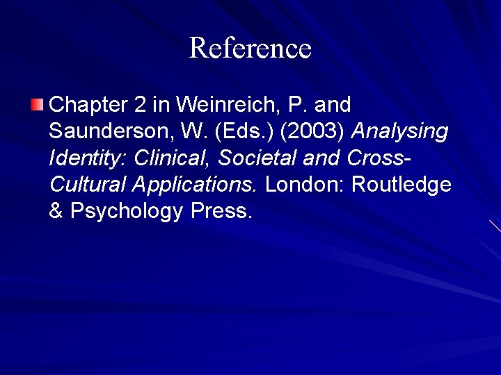 Identity Structure Analysis Societal Clinical Contexts Symposium At