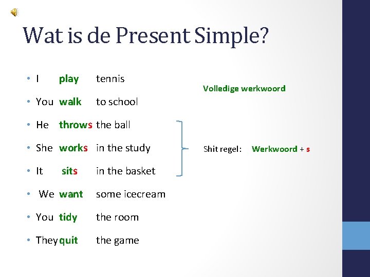 Present Simple Tegenwoordige Tijd Present Simple Wat is
