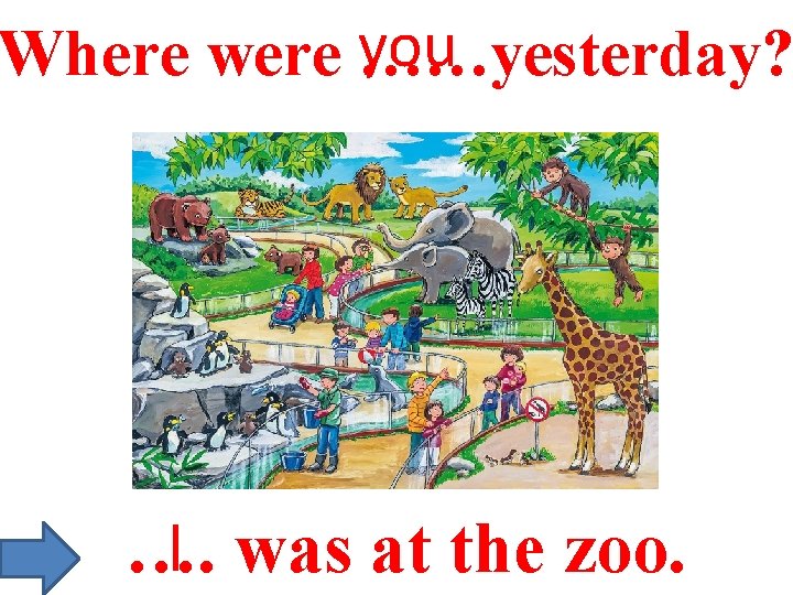 you Where were ……yesterday? I was at the zoo. …. 