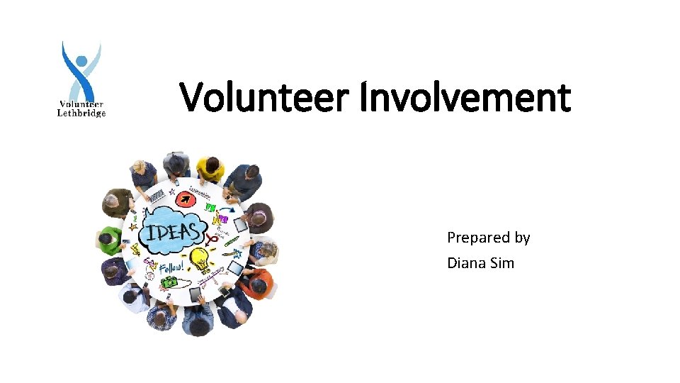 Volunteer Involvement Prepared by Diana Sim 