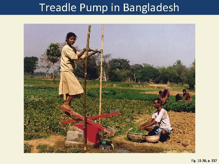 Treadle Pump in Bangladesh Fig. 13 -20, p. 337 