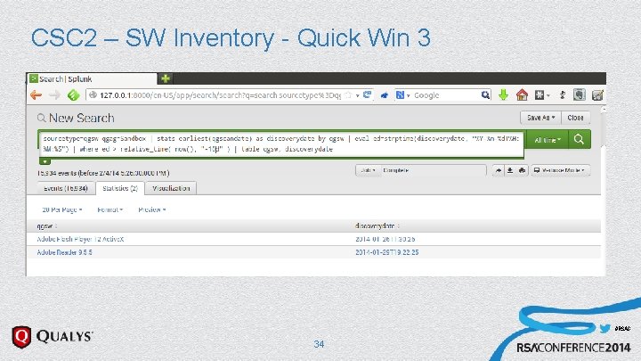 CSC 2 – SW Inventory - Quick Win 3 u Discover Unauthorized Software u CSC 2 – SW Inventory - Quick Win 3 u Discover Unauthorized Software u
