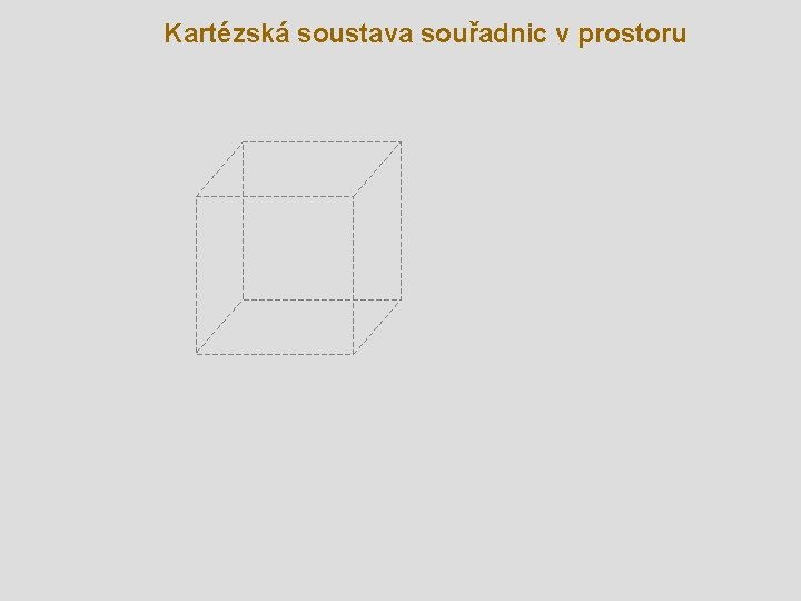 Kartézská soustava souřadnic v prostoru 