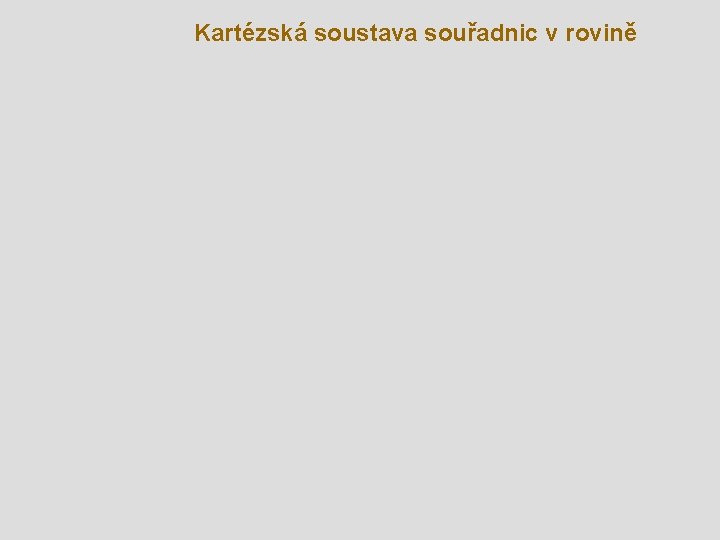 Kartézská soustava souřadnic v rovině 
