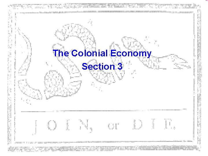 The Colonial Economy Section 3 