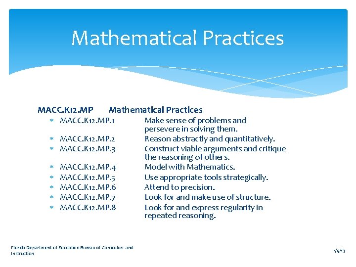 Mathematical Practices MACC. K 12. MP Mathematical Practices MACC. K 12. MP. 1 MACC.